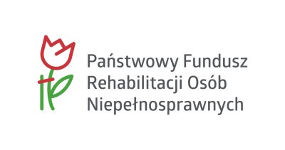 Logo i napis "Państwowy Fundusz Rehabilitacji Osób Niepełnosprawnych"