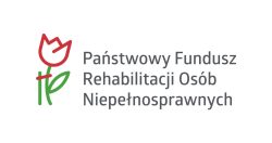 logo i napis "Państwowy fundusz rehabilitacji osób niepełnosprawnych"